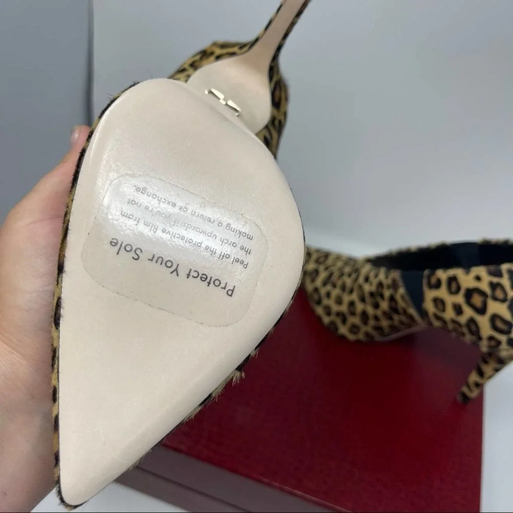 NWT Tamara Mellon League 105 Leopard Haircalf Booties SIZE 38.5 - Picture 7 of 12